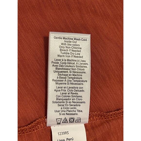 Nation Ltd  Puff Sleeve Crewneck Tee size S Red Clay - Picture 8 of 8